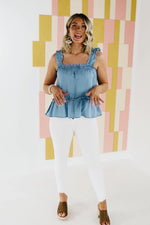 The Jayde Chambray Tank Top - FINAL SALE