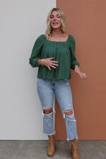 The Antonella Pleated Woven Top
