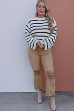 The Kylen Striped Loose Sleeve Sweater