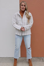 The Cory Striped Quilted Coat