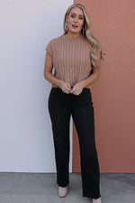 The Carla Sleeveless Cable Sweater