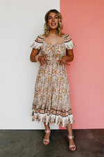 The Helen Floral Print Midi Dress - FINAL SALE