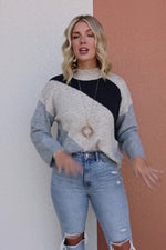 The Karen Funfetti Diagonal Stripe Sweater