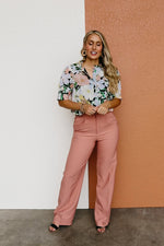 The Kailua Floral Half Button Blouse