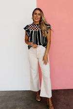 The Kaylie Mixed Print Top