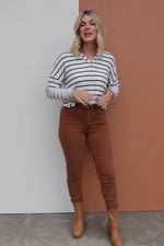 The Alessandro Raglan Striped Knit Top