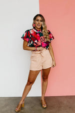 The Henrietta Ruffle Neck Woven Top - FINAL SALE