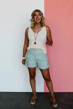 The Jazlynn Striped Cargo Shorts - FINAL SALE