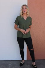The Baldwin Pleated Popover Blouse