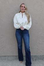 The Alaya Twist Keyhole Blouse