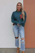 The Cara Retro Floral Sweater