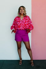 The Damon Split Neck Blouse - FINAL SALE