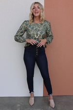 The Sonny Floral Cinched Sleeve Blouse