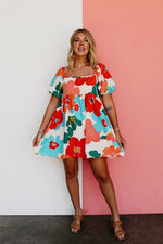 The Jasiah Floral Square Neck Mini Dress