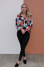 The Aubriella Geo Print Shirt