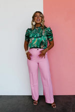 The Kasen Floral Ruched Sleeve Blouse - FINAL SALE