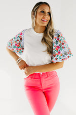 The Maverick Embroidered Puff Sleeve Top - FINAL SALE