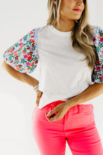 The Maverick Embroidered Puff Sleeve Top - FINAL SALE