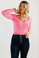 The Lush Maxine Cable Knit Sweater - FINAL SALE