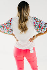 The Maverick Embroidered Puff Sleeve Top - FINAL SALE