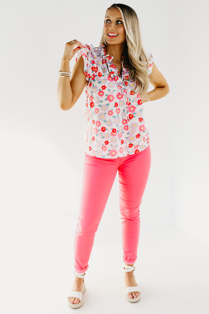 The Bailey Floral Ruffle Blouse - FINAL SALE