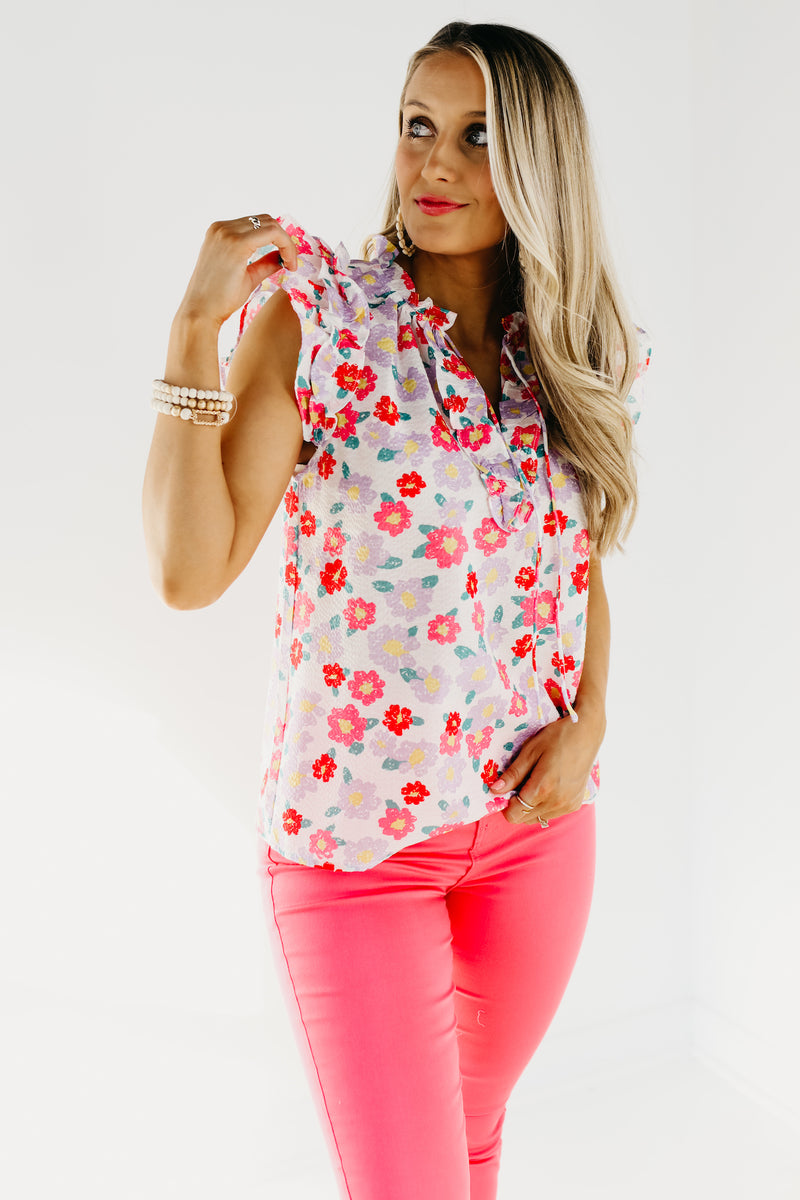 The Bailey Floral Ruffle Blouse - FINAL SALE