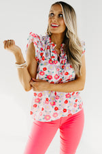 The Bailey Floral Ruffle Blouse - FINAL SALE