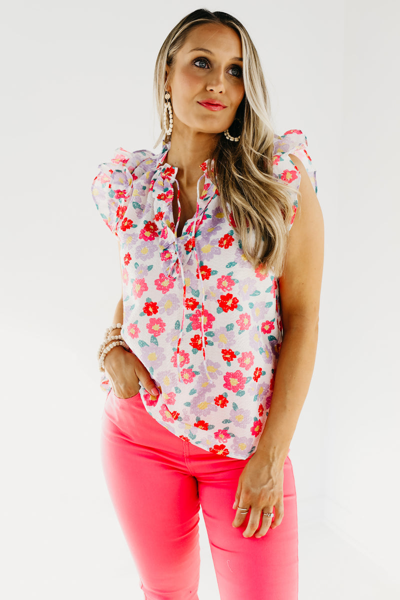 The Bailey Floral Ruffle Blouse - FINAL SALE
