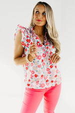 The Bailey Floral Ruffle Blouse - FINAL SALE