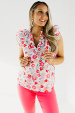 The Bailey Floral Ruffle Blouse - FINAL SALE