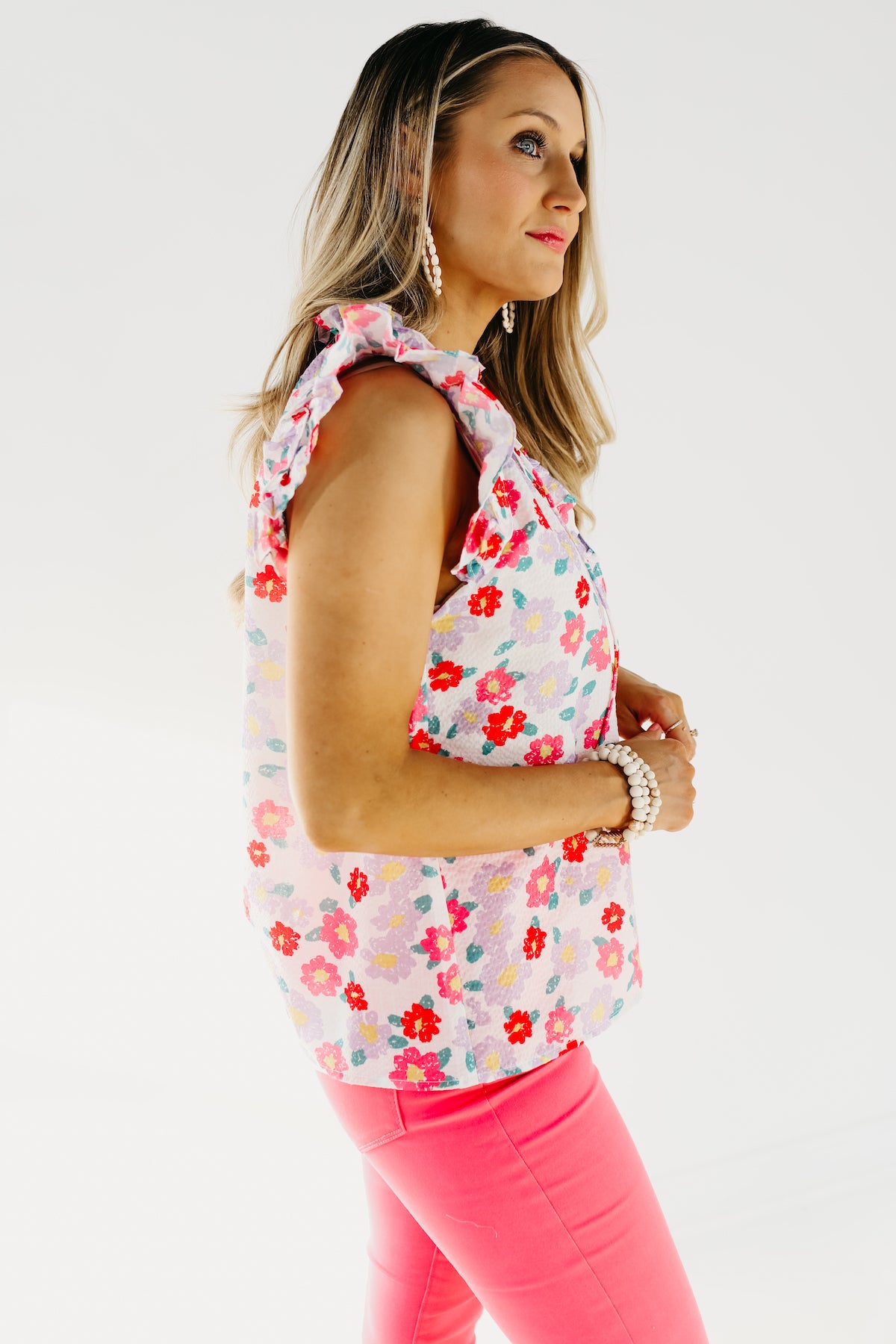 The Bailey Floral Ruffle Blouse - FINAL SALE