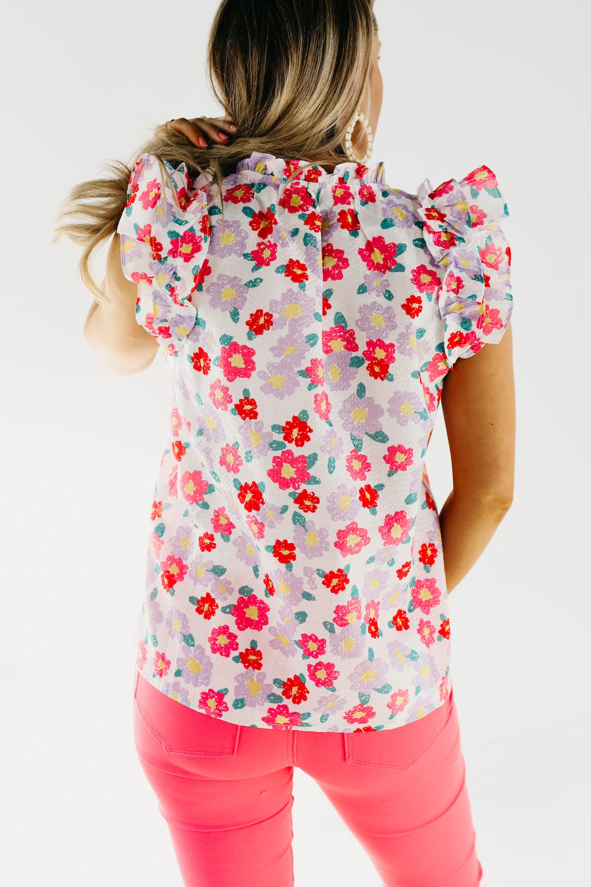 The Bailey Floral Ruffle Blouse - FINAL SALE