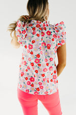 The Bailey Floral Ruffle Blouse - FINAL SALE