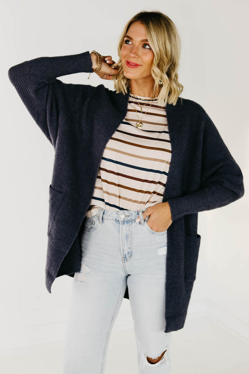 The Lillian Ribbed Open Cardigan