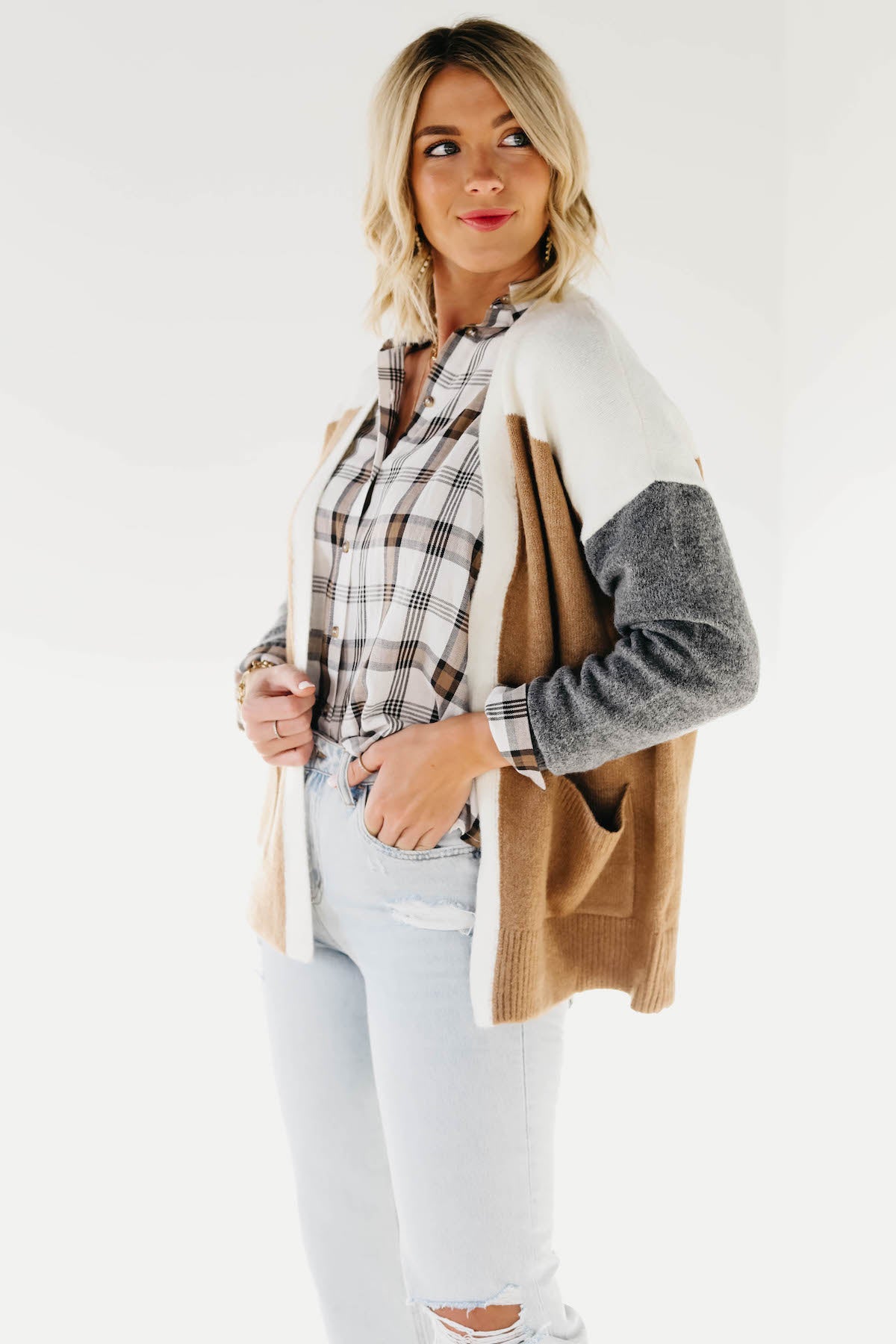 The Kinsey Colorblock Cardigan