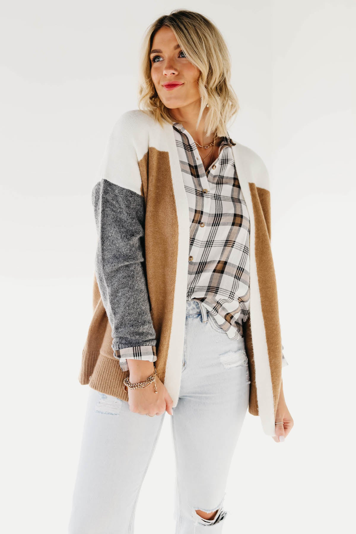 The Kinsey Colorblock Cardigan