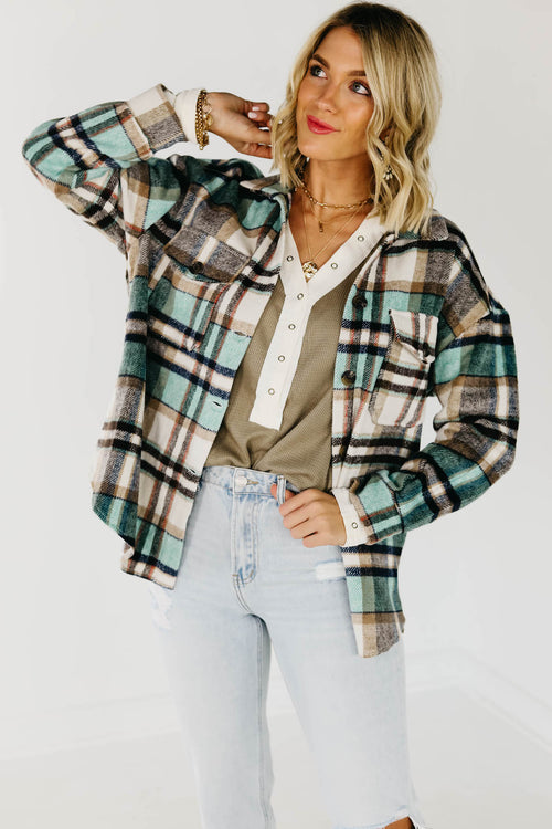 The Tessa Plaid Button Down Shacket