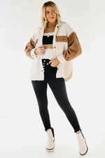 The Leesa Colorblock Teddy Jacket