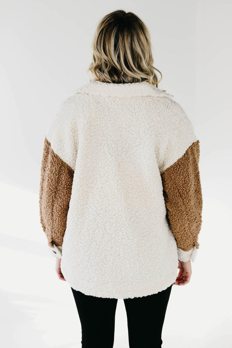The Leesa Colorblock Teddy Jacket