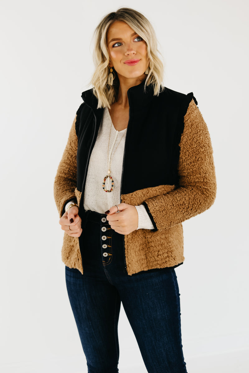 The Bronson Ruffle Yoke Fleece Jacket