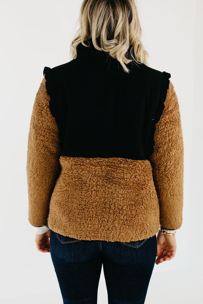 The Bronson Ruffle Yoke Fleece Jacket