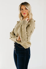 The Jaelyn Pom Sleeve Sweater - FINAL SALE