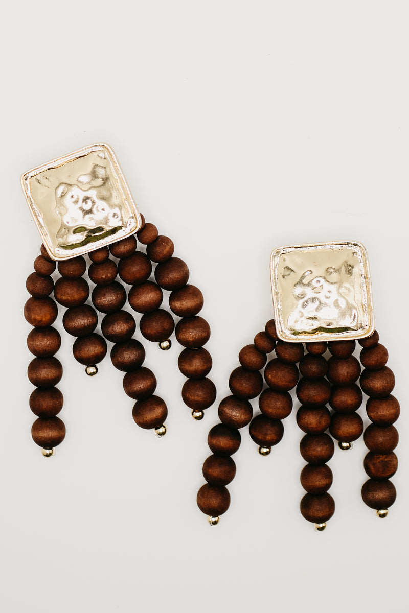 The Janelle Hammered Bead Earrings