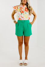 The Alana Double Button Shorts - FINAL SALE