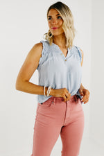 The Colette Ruched Sleeveless Top
