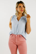 The Colette Ruched Sleeveless Top