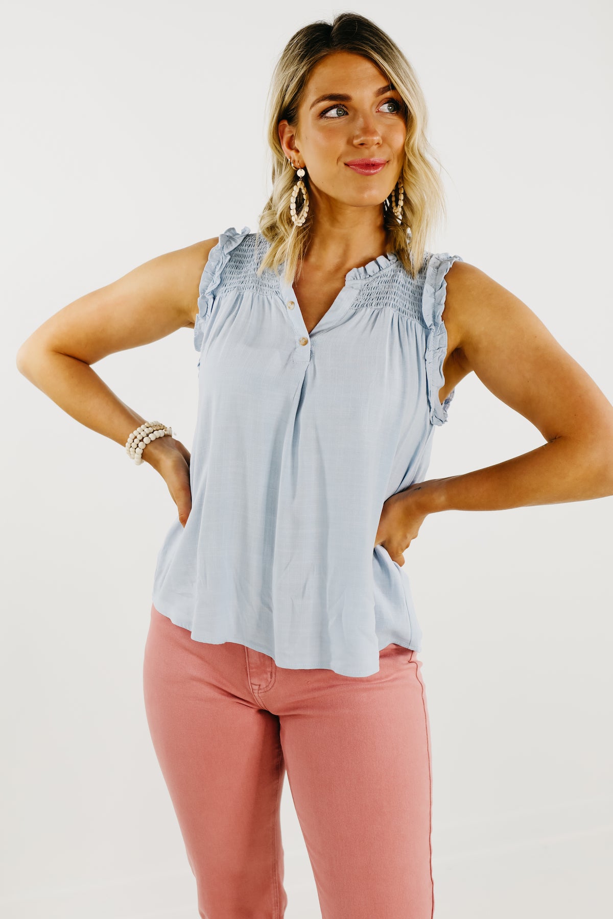 The Colette Ruched Sleeveless Top  - FINAL SALE