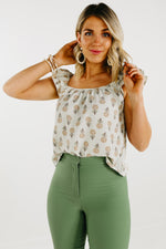 The Ximena Double Flutter Sleeve Top - FINAL SALE