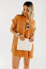 The Colt Raw Edge V Neck Mini Dress - FINAL SALE
