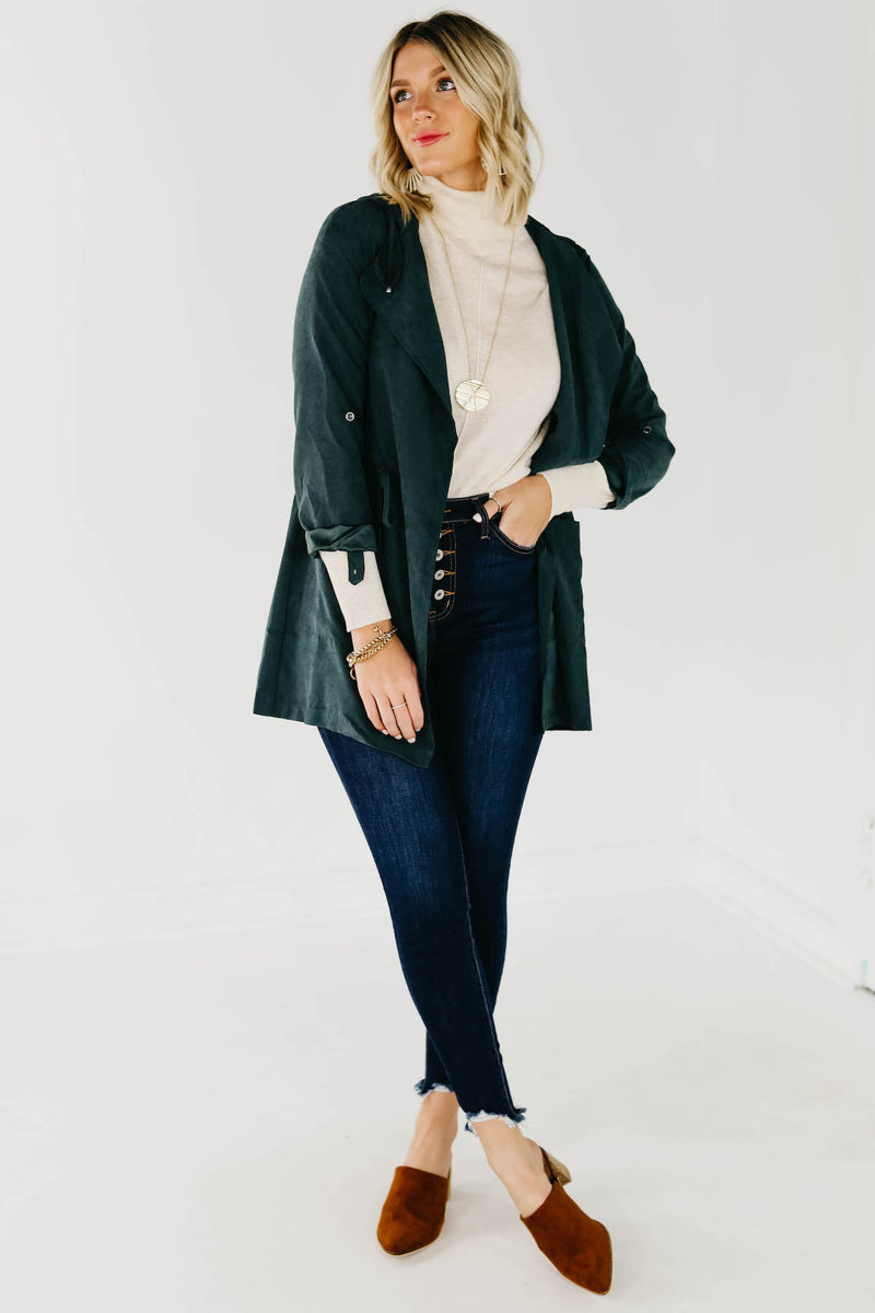 The McKenna Hooded Peach Skin Jacket